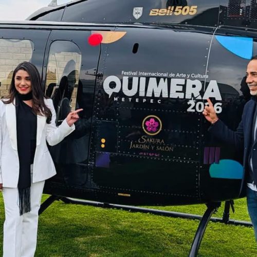 Un helicóptero rotulado surcará el cielo de Metepec para el prelanzamiento de Quimera 2026 en Sakura